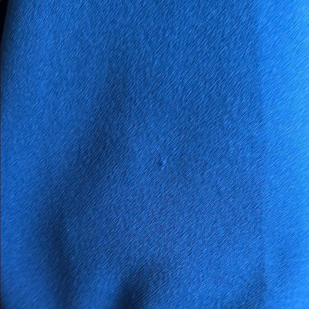 Cobalt Blue Blazer with Ruched Sleeves and Open Front - Picture 6 of 8